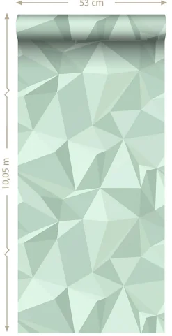 Sanders & Sanders papier peint graphique 3D vert menthe - 50 x 900 cm - 935274