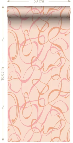 Sanders & Sanders papier peint motif figurativ rose clair - 50 x 900 cm - 935276