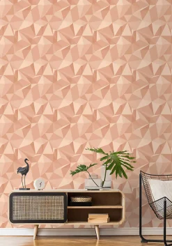 Sanders & Sanders papier peint graphique 3D rose terracotta - 50 x 900 cm - 935273