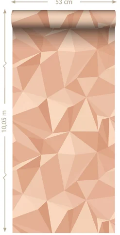 Sanders & Sanders papier peint graphique 3D rose terracotta - 50 x 900 cm - 935273