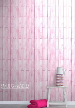 Sanders & Sanders papier peint imitation bois rose clair - 53 cm x 10.05 m - 935243
