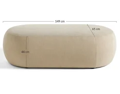 Santorini - pouf modulable - en tissu texturé - Lisa Design