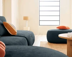 Santorini - pouf modulable - en tissu texturé - Lisa Design