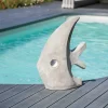 Sculpture contemporaine poisson 78 cm gris