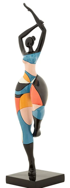 Sculpture en bois brun 23x27x64 cm