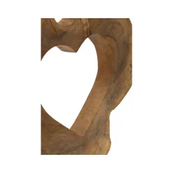 Sculpture en bois marron 28x10x38 cm