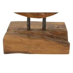 Sculpture en bois marron 30x15,5X40 cm