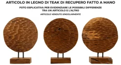 Sculpture en bois marron 30x15,5X40 cm