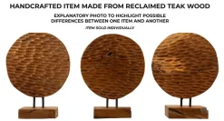 Sculpture en bois marron 30x15,5X40 cm