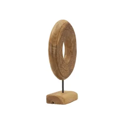 Sculpture en bois marron 28x10x38 cm