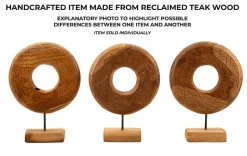 Sculpture en bois marron 28x10x38 cm