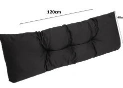 Set 7 coussins palette assises 120x80 dossiers 120x40 kit coussins canapé de jardin Noir coussins pour mobilier de jardin