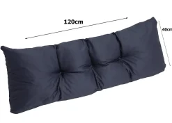 Set 7 coussins palette assises 120x60 dossiers + 120x40 kit coussins canapé de jardin Bleu coussins pour mobilier de jardin