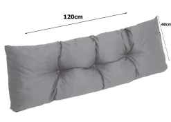 Set 7 coussins palette assises 120x60 dossiers + 120x40 kit coussins canapé de jardin Gris coussins pour mobilier de jardin