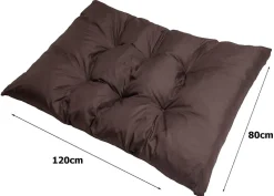 Set 7 coussins palette assises 120x80 dossiers 120x40 kit coussins canapé de jardin Marron coussins pour mobilier de jardin