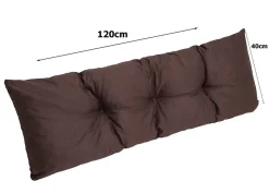 Set 7 coussins palette assises 120x80 dossiers 120x40 kit coussins canapé de jardin Marron coussins pour mobilier de jardin