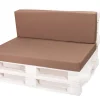 Set coussins palette 120x60 / 120x50cm Beige Coussins de jardin avec housses amovibles pour une utilisation int/ext.