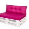 Set coussins pour palettes 120x50 cm, housse d'assise amovible, coussins de dossier matelassés 120x40 cm Rose coussins palettes