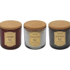 Set de 3 bougies avec bouchons en liège Apothicaires 10 cm