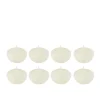 Set de 8 bougies flottantes 4h en parafinne blanc 6x6x4 cm