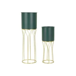 Set de 2 cachepots en métal coloré Grent