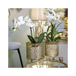Set de 2 cachepots en métal doré Holderpiny