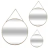 Set de 3 miroirs ronds doré - Atmosphera