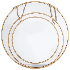 Set de 3 miroirs ronds doré - Atmosphera
