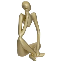 Set de 2 statuettes Femme en résine H17cm doré - Atmosphera