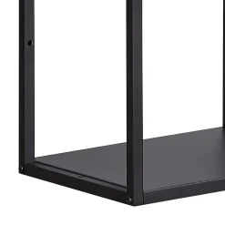 Set de 4 étagères murales Nostened acier 28 x 28 x 20 cm noir en.casa