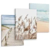 Set De Tableaux Plage Mer Pont Plantes 90cm x 40cm - Parfait pour décorer votre salon, chambre ou bureau avec un design unique et