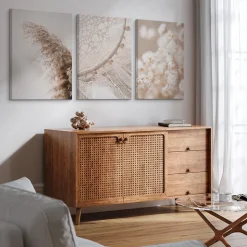 Set De Tableaux Plantes Attrape-Rêves 90cm x 40cm - Parfait pour décorer votre salon, chambre ou bureau avec un design unique et