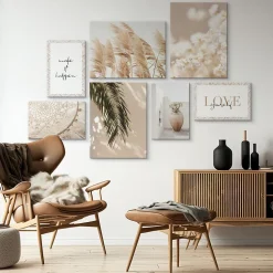Set De Tableaux Plantes Citations Nature 110cm x 80cm - Parfait pour décorer votre salon, chambre ou bureau avec un design unique