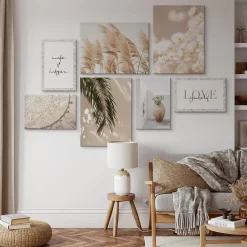Set De Tableaux Plantes Citations Nature 110cm x 80cm - Parfait pour décorer votre salon, chambre ou bureau avec un design unique