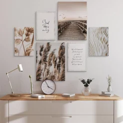 Set De Tableaux Plantes Citations Nature 90cm x 80cm - Parfait pour décorer votre salon, chambre ou bureau avec un design unique