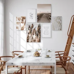 Set De Tableaux Plantes Citations Nature 90cm x 80cm - Parfait pour décorer votre salon, chambre ou bureau avec un design unique