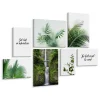 Set De Tableaux Plantes Cascade Citation 110cm x 80cm - Parfait pour décorer votre salon, chambre ou bureau avec un design unique