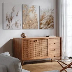 Set De Tableaux Plantes Fleurs Nature 3D 90cm x 40cm - Parfait pour décorer votre salon, chambre ou bureau avec un design unique