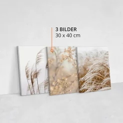 Set De Tableaux Plantes Fleurs Nature 3D 90cm x 40cm - Parfait pour décorer votre salon, chambre ou bureau avec un design unique
