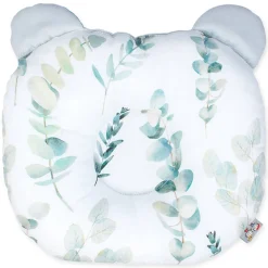 SEVIRA KIDS Coussin anti tête plate réversible en velvet Eucalyptus
