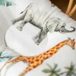 SEVIRA KIDS Coussin cale tête ergonomique en coton Safari