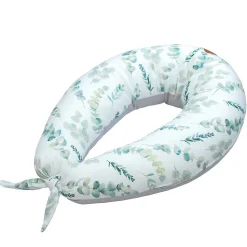 SEVIRA KIDS Coussin de maternité et d'allaitement + housse Eucalyptus