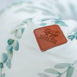 SEVIRA KIDS Coussin de maternité et d'allaitement + housse Eucalyptus