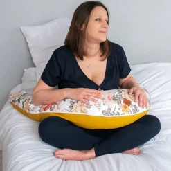 SEVIRA KIDS Housse pour coussin de maternité et d'allaitement en gaze de coton