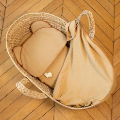 SEVIRA KIDS Oreiller bébé plat ourson en gaze de coton Jeanne