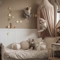 SEVIRA KIDS Trophée mural lune Venise en lin décoration chambre bébé enfant