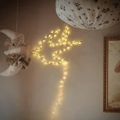 SEVIRA KIDS Trophée mural lune Venise en lin décoration chambre bébé enfant