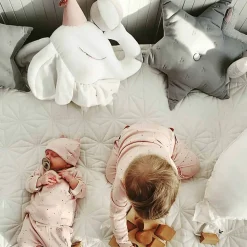 SEVIRA KIDS Trophée mural Éléphant en lin décoration chambre bébé enfant
