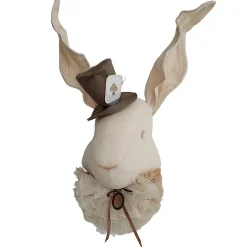 SEVIRA KIDS Trophée mural Lapin Pays des Merveilles en lin décoration chambre bébé enfant