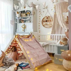 SEVIRA KIDS Trophée mural Ours Charles en lin décoration chambre bébé enfant
